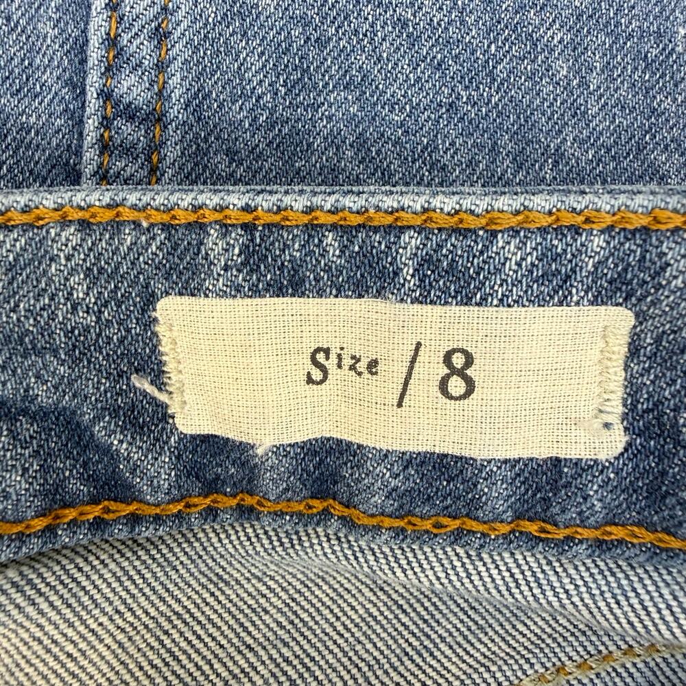 Pilcro and The Letterpress by Anthropologie Denim Skirt Women's 8 Blue Knee - Picture 4 of 10
